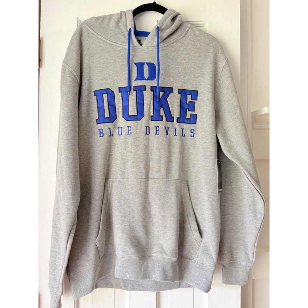 Colosseum Duke Blue Devils Hoodie Men’s Large NWT Gray NCAA Pullover Sweatshirt